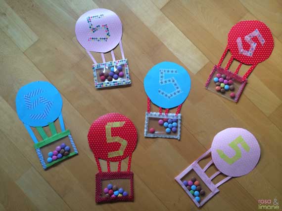 Heissluftballon-Kindergeburtstagseinladung-Junge-rosaundlimone